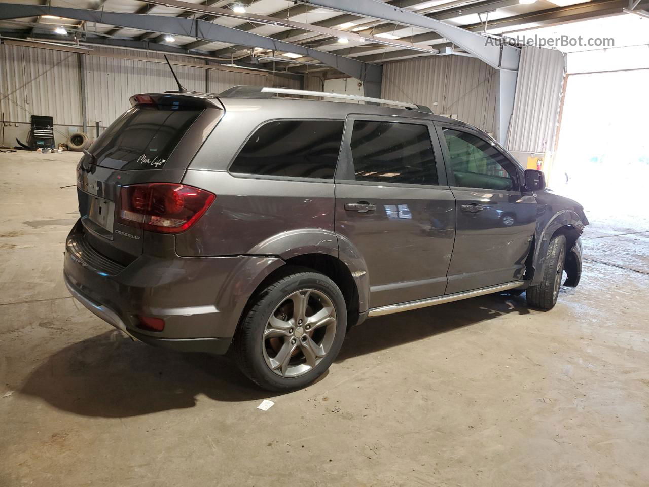 2017 Dodge Journey Crossroad Gray vin: 3C4PDDGG6HT517573