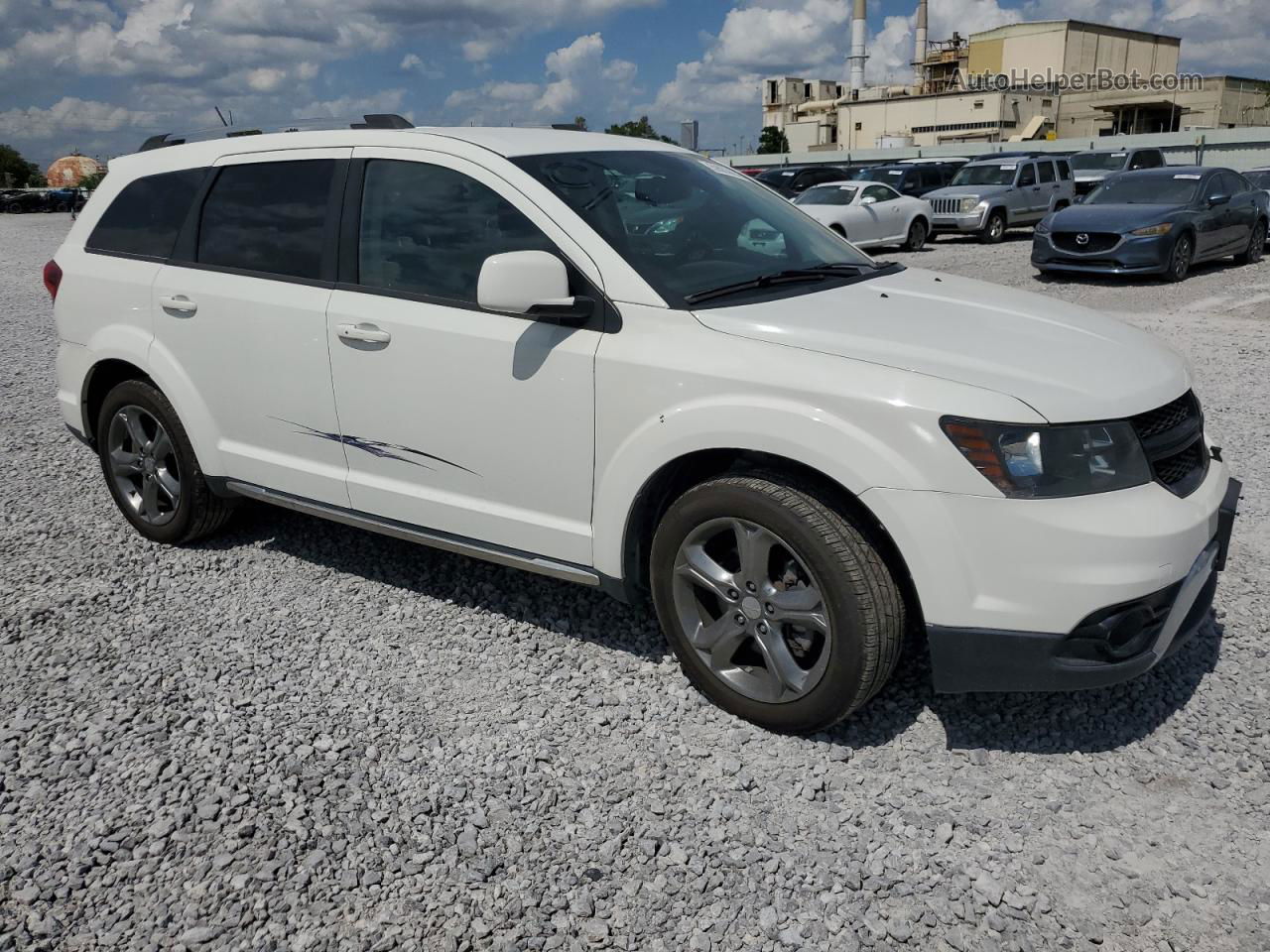 2017 Dodge Journey Crossroad White vin: 3C4PDDGG6HT565347