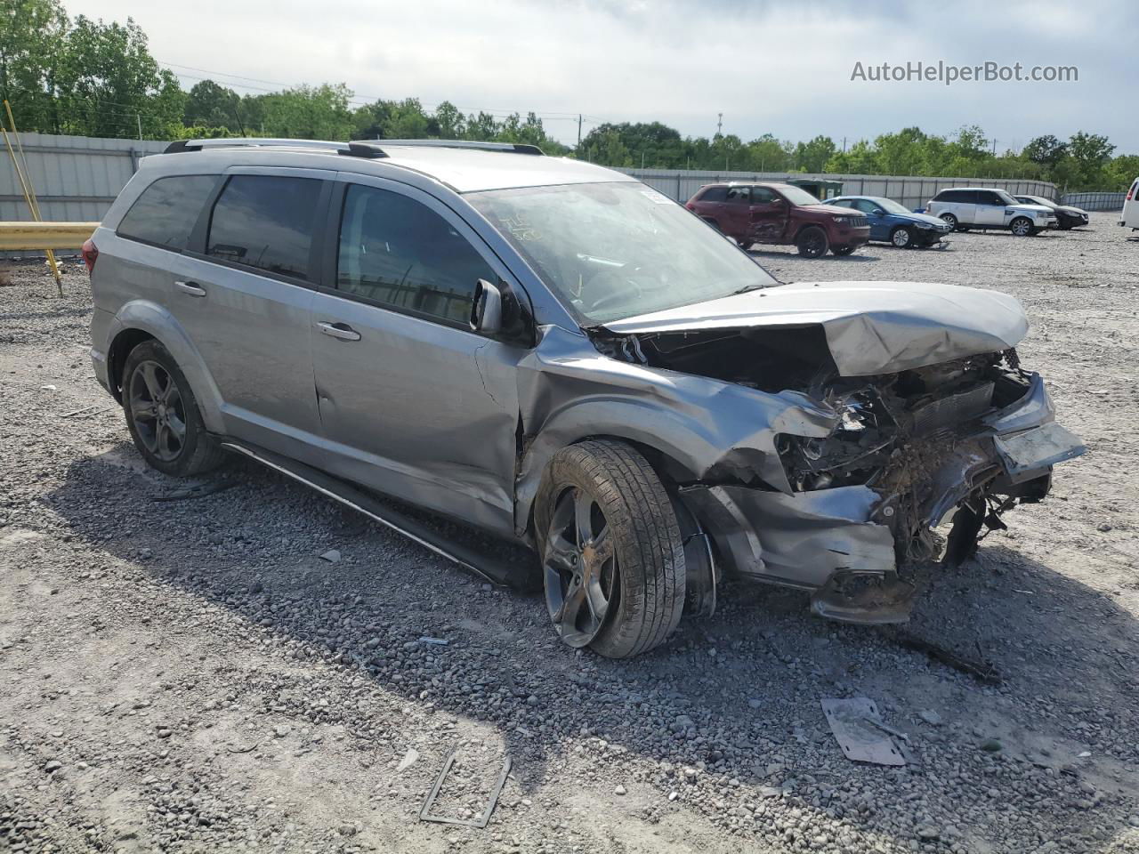 2017 Dodge Journey Crossroad Серебряный vin: 3C4PDDGG7HT540442