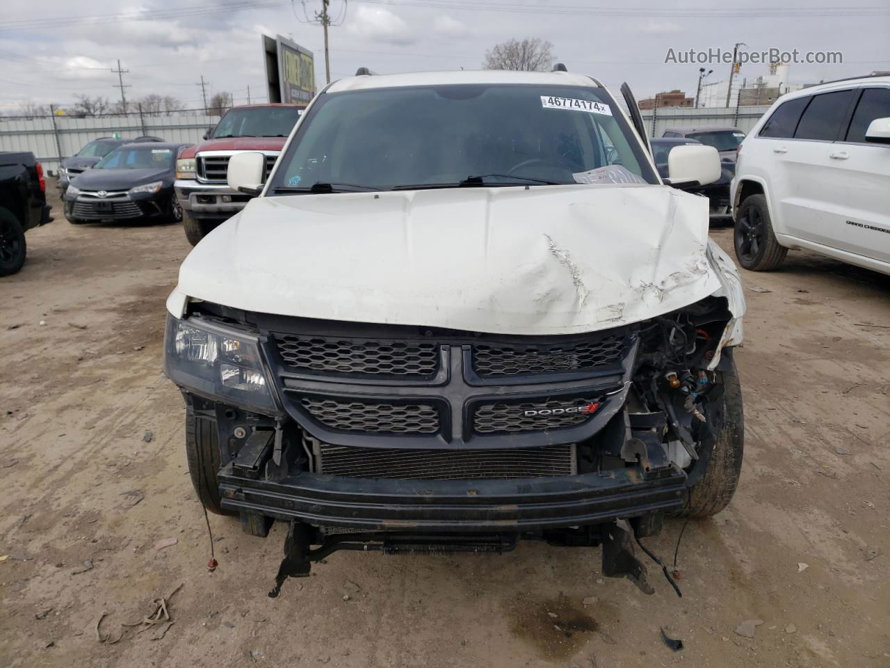 2015 Dodge Journey Crossroad White vin: 3C4PDDGG8FT579022