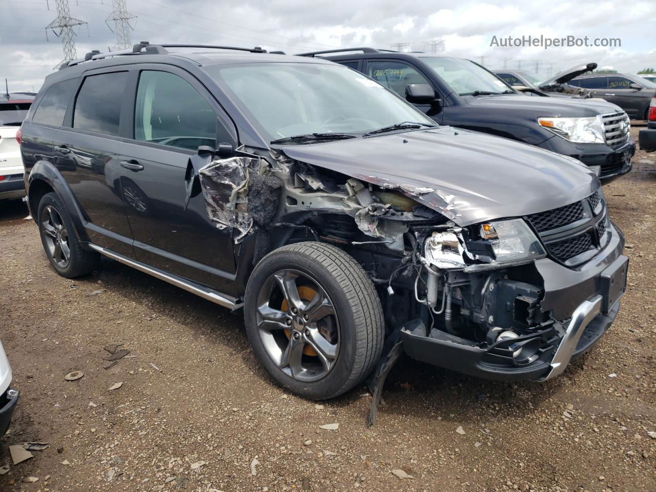 2016 Dodge Journey Crossroad Gray vin: 3C4PDDGG8GT117111