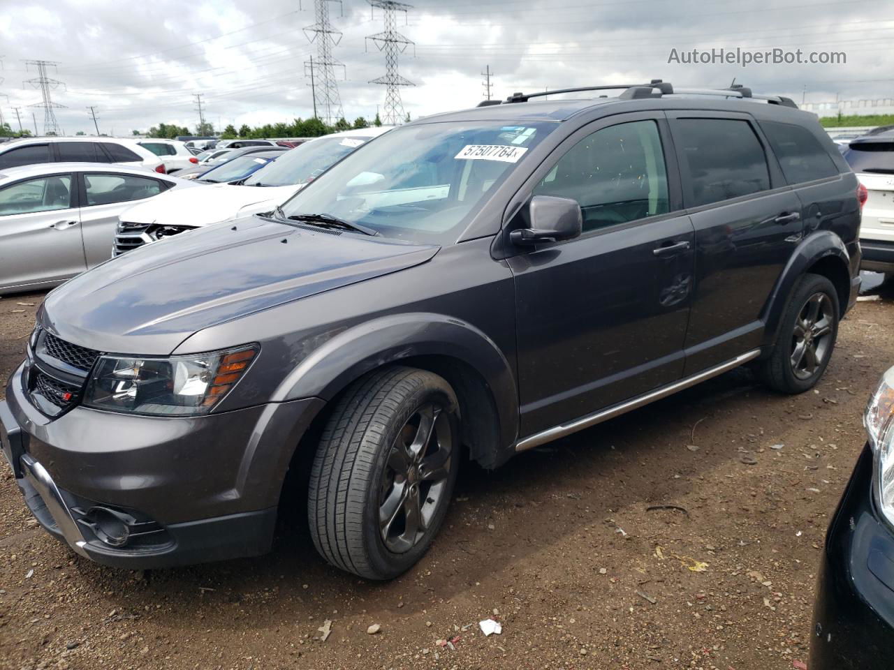 2016 Dodge Journey Crossroad Gray vin: 3C4PDDGG8GT117111