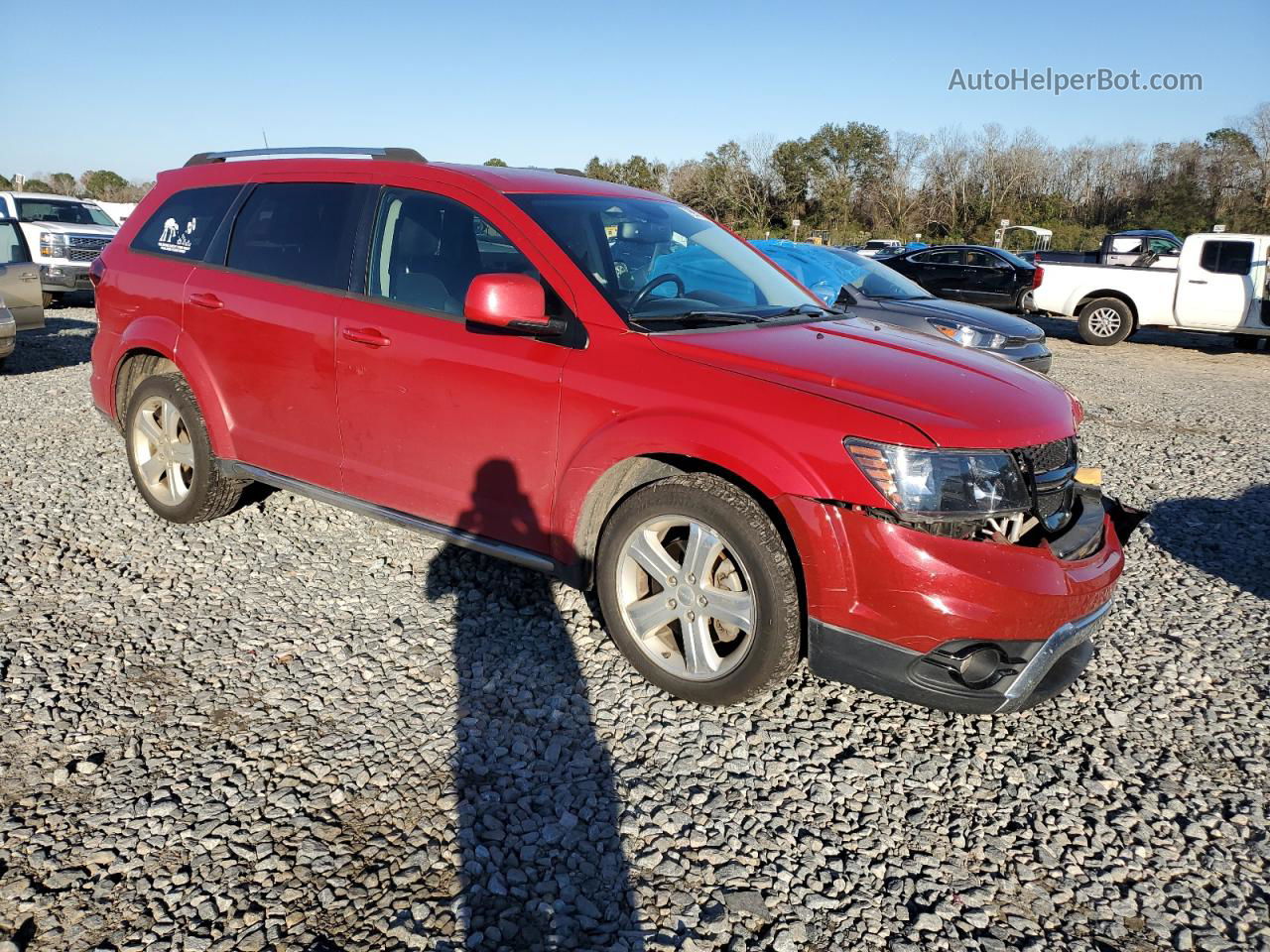 2016 Dodge Journey Crossroad Red vin: 3C4PDDGG8GT142705