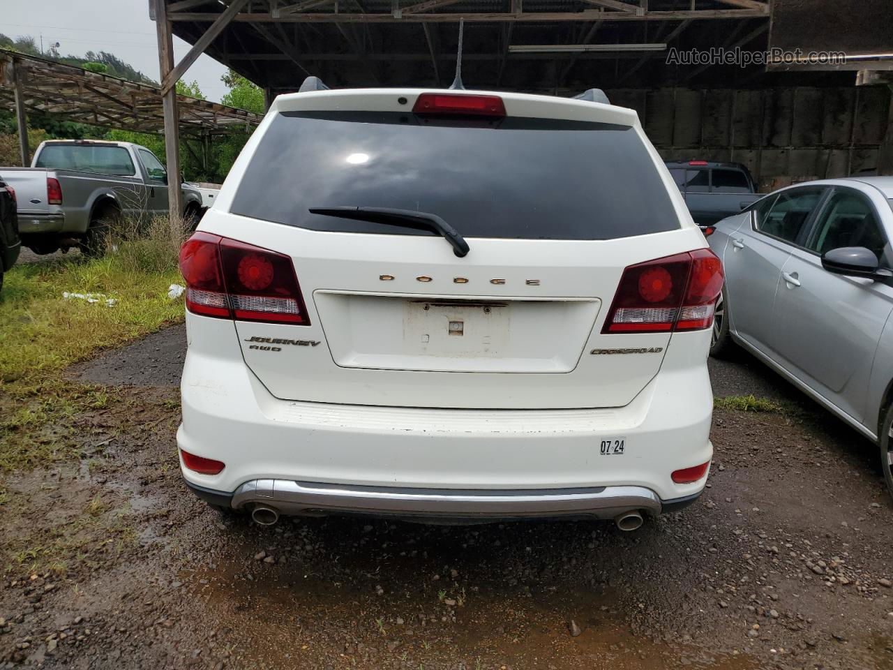 2017 Dodge Journey Crossroad White vin: 3C4PDDGG8HT574695