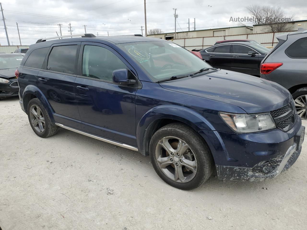 2017 Dodge Journey Crossroad Синий vin: 3C4PDDGG8HT706323