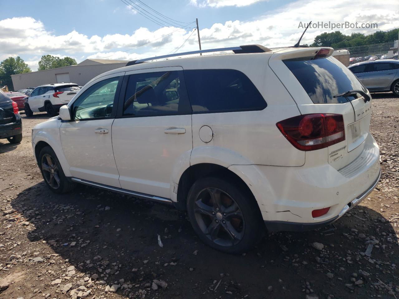 2015 Dodge Journey Crossroad White vin: 3C4PDDGG9FT544408