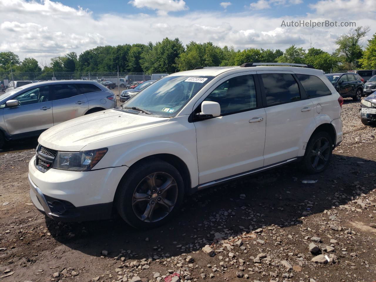 2015 Dodge Journey Crossroad White vin: 3C4PDDGG9FT544408