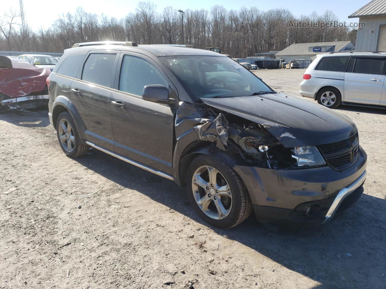 2016 Dodge Journey Crossroad Gray vin: 3C4PDDGG9GT168357