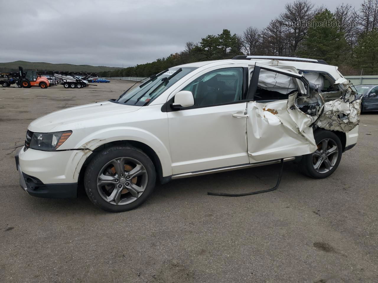 2016 Dodge Journey Crossroad White vin: 3C4PDDGG9GT221459