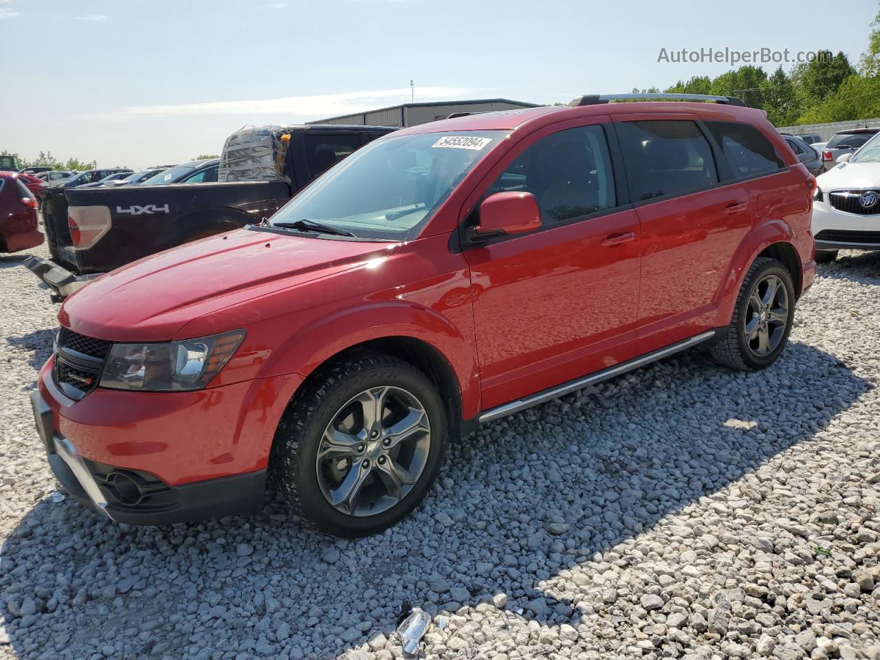 2016 Dodge Journey Crossroad Red vin: 3C4PDDGG9GT243526