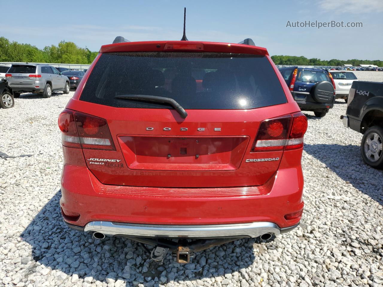 2016 Dodge Journey Crossroad Red vin: 3C4PDDGG9GT243526