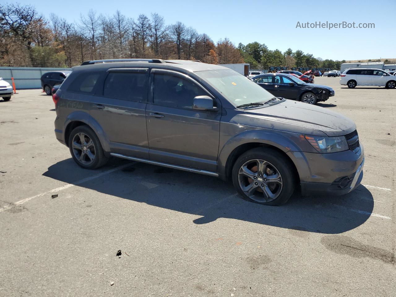 2014 Dodge Journey Crossroad Gray vin: 3C4PDDGGXET311703