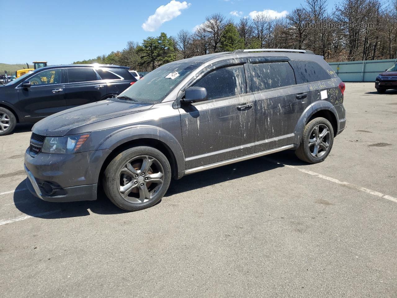 2014 Dodge Journey Crossroad Gray vin: 3C4PDDGGXET311703