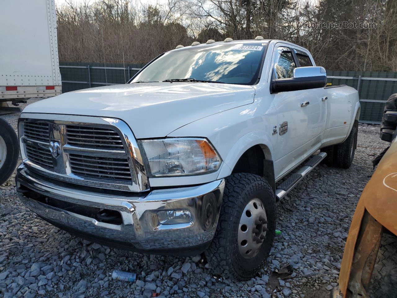 2012 Dodge Ram 3500 Longhorn White vin: 3C63DRKL6CG306902