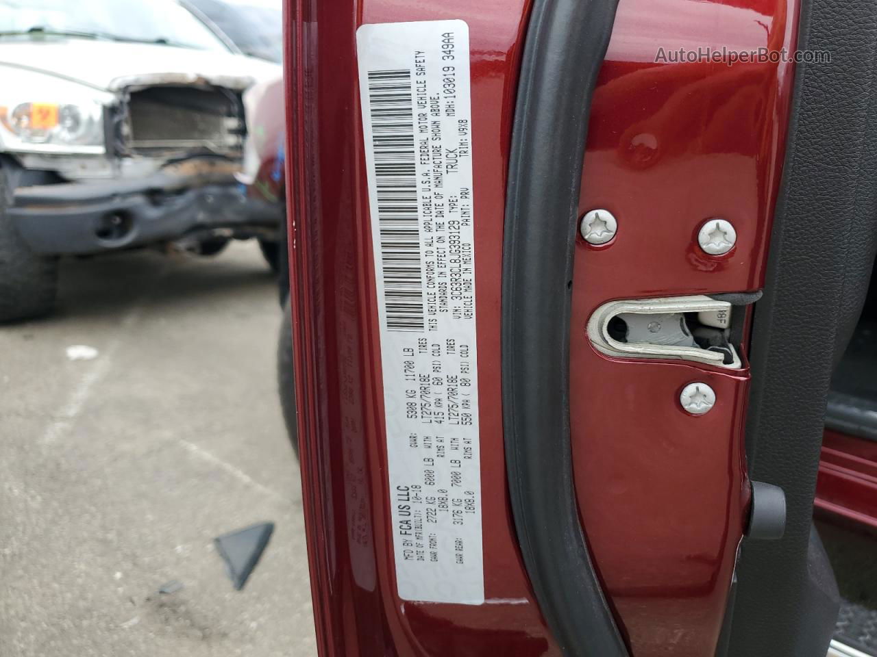 2018 Ram 3500 St Red vin: 3C63R3CL8JG393129