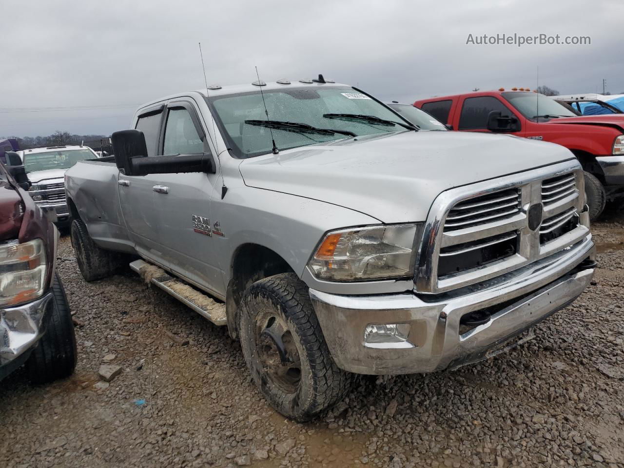 2018 Ram 3500 Slt Silver vin: 3C63RRHL3JG239049