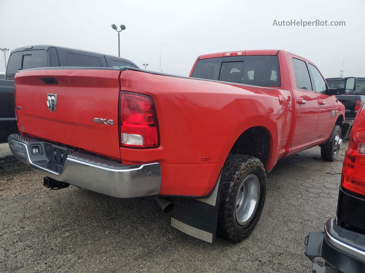 2018 Ram 3500 Slt Red vin: 3C63RRHL3JG401018