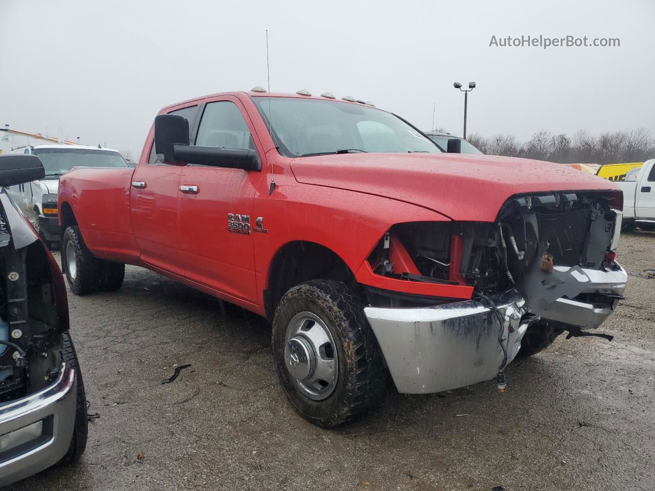 2018 Ram 3500 Slt Red vin: 3C63RRHL3JG401018