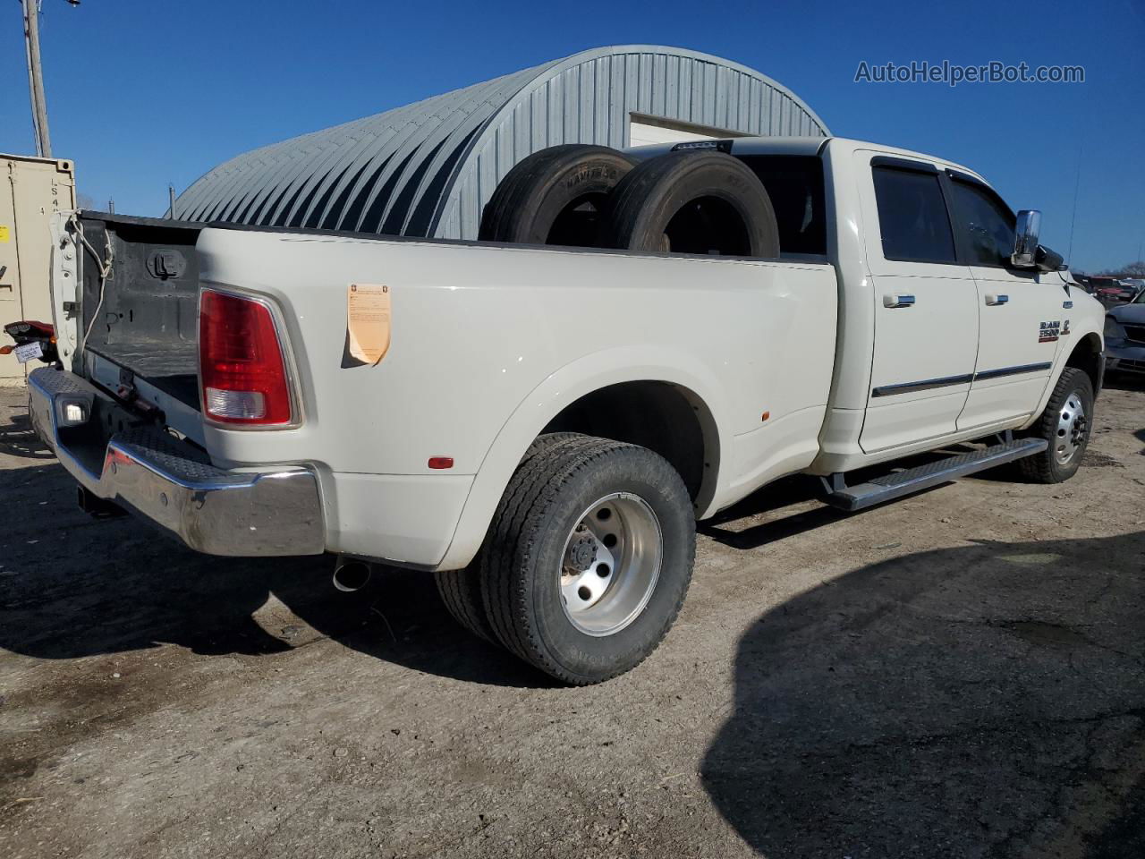 2018 Ram 3500 Laramie White vin: 3C63RRJL0JG214751