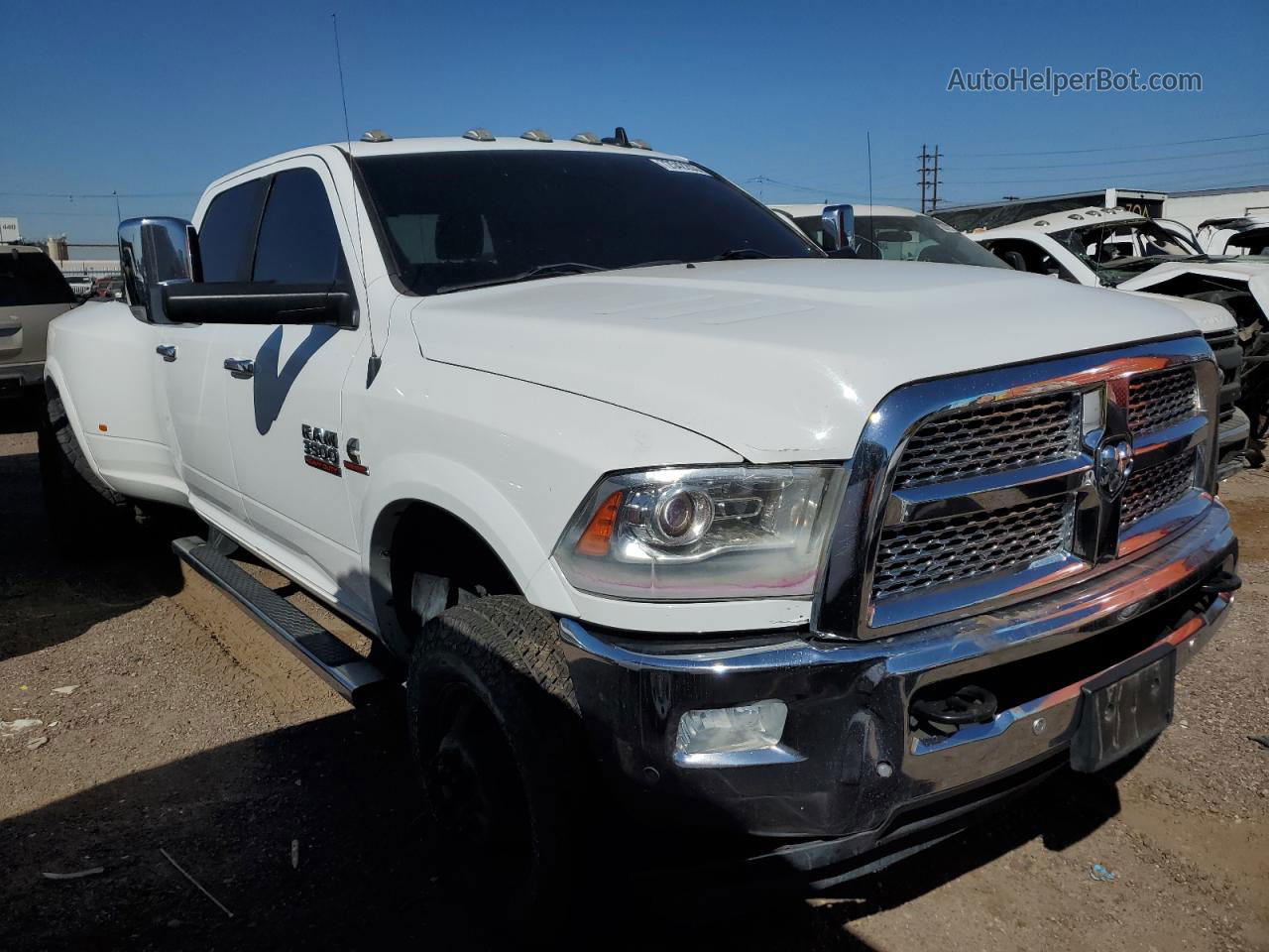 2018 Ram 3500 Laramie Белый vin: 3C63RRJL6JG374164