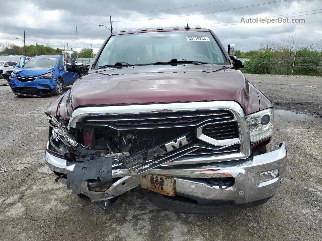 2018 Ram 3500 Longhorn Maroon vin: 3C63RRKL7JG239015