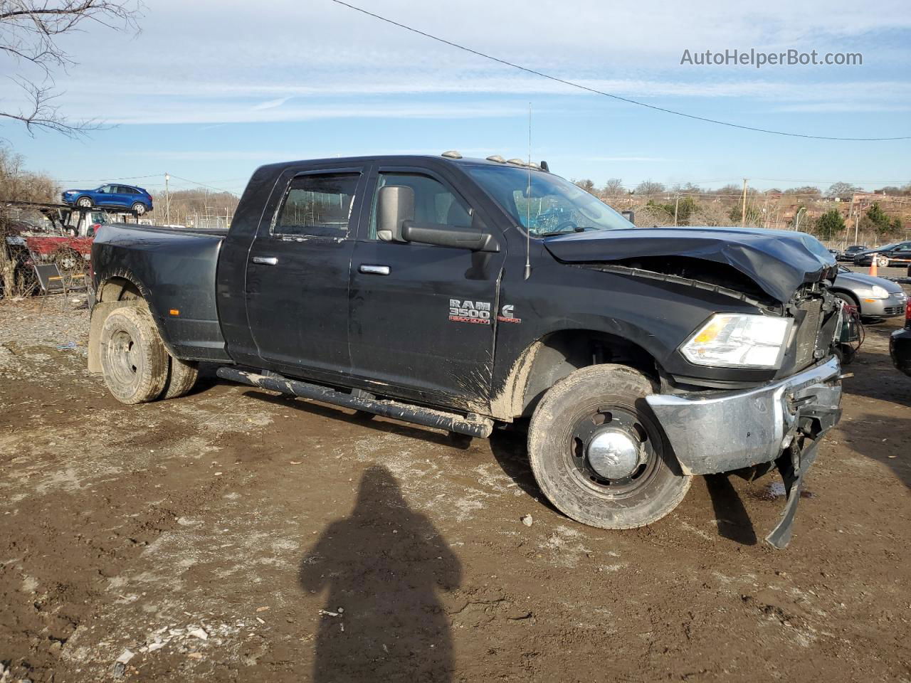 2018 Ram 3500 Slt Черный vin: 3C63RRLLXJG249973