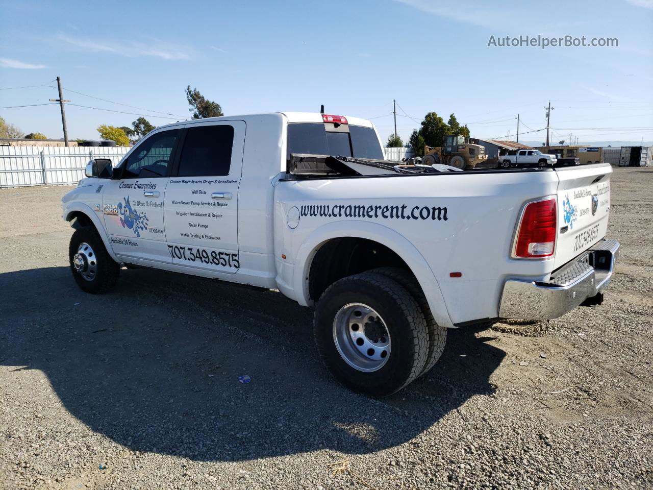 2018 Ram 3500 Laramie White vin: 3C63RRML8JG410559