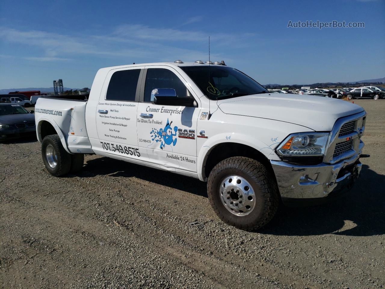 2018 Ram 3500 Laramie White vin: 3C63RRML8JG410559