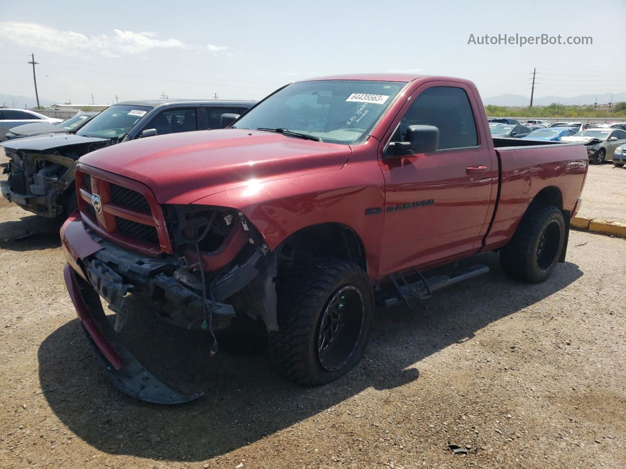 2012 Dodge Ram 1500 St Burgundy vin: 3C6JD6AT6CG158919