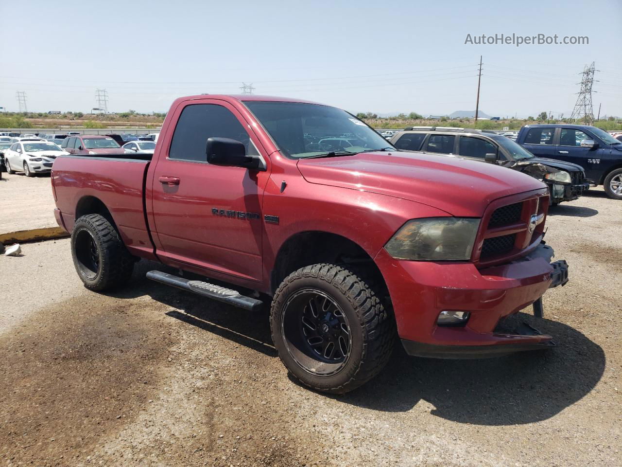 2012 Dodge Ram 1500 St Burgundy vin: 3C6JD6AT6CG158919