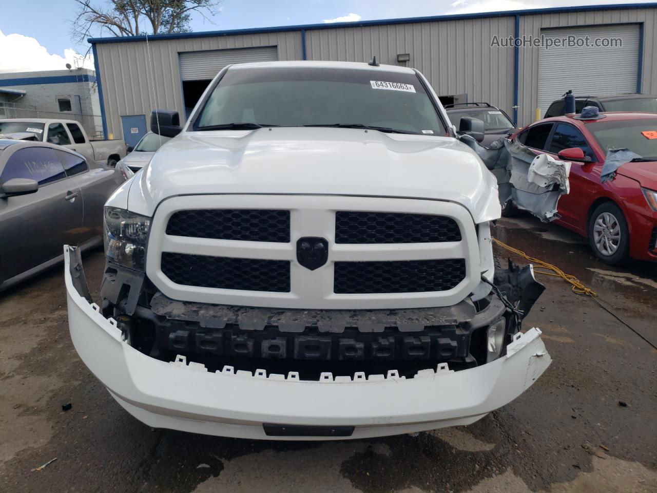 2019 Ram 1500 Classic Tradesman White vin: 3C6JR6AT8KG564166