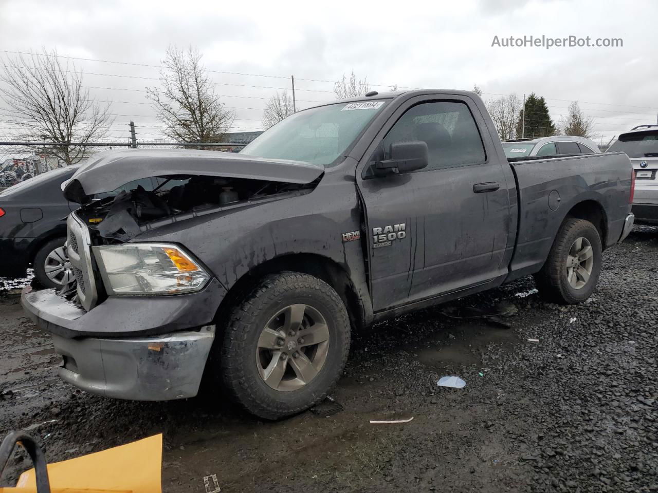 2019 Ram 1500 Classic Tradesman Black vin: 3C6JR6AT8KG725230