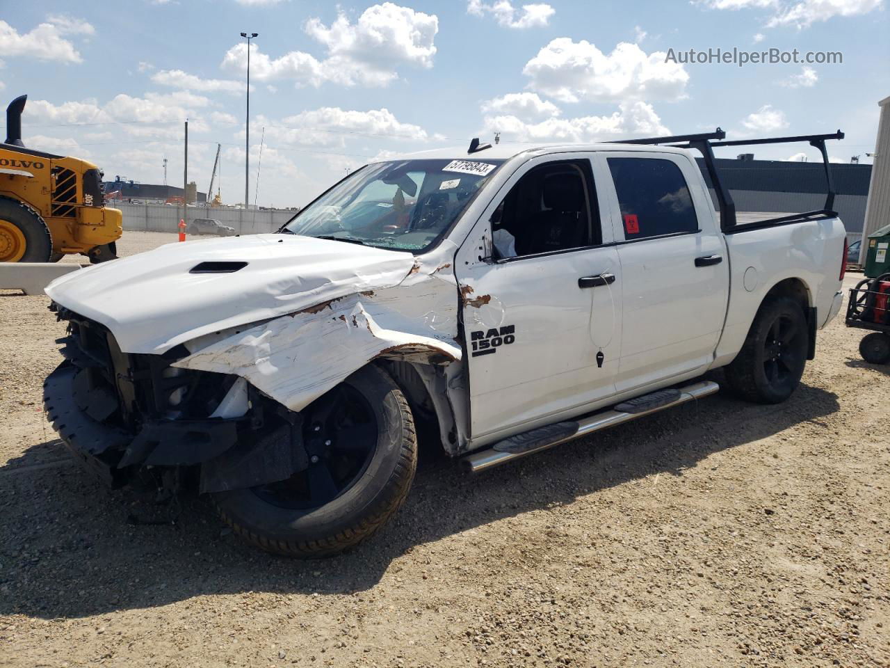 2019 Ram 1500 Classic Tradesman White vin: 3C6RR7KT5KG695935