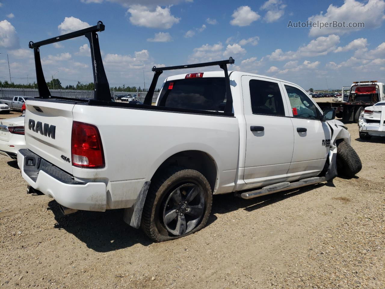 2019 Ram 1500 Classic Tradesman White vin: 3C6RR7KT5KG695935