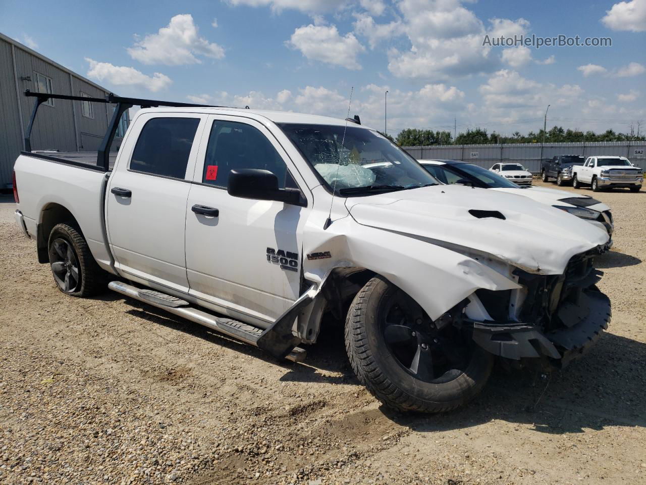 2019 Ram 1500 Classic Tradesman White vin: 3C6RR7KT5KG695935