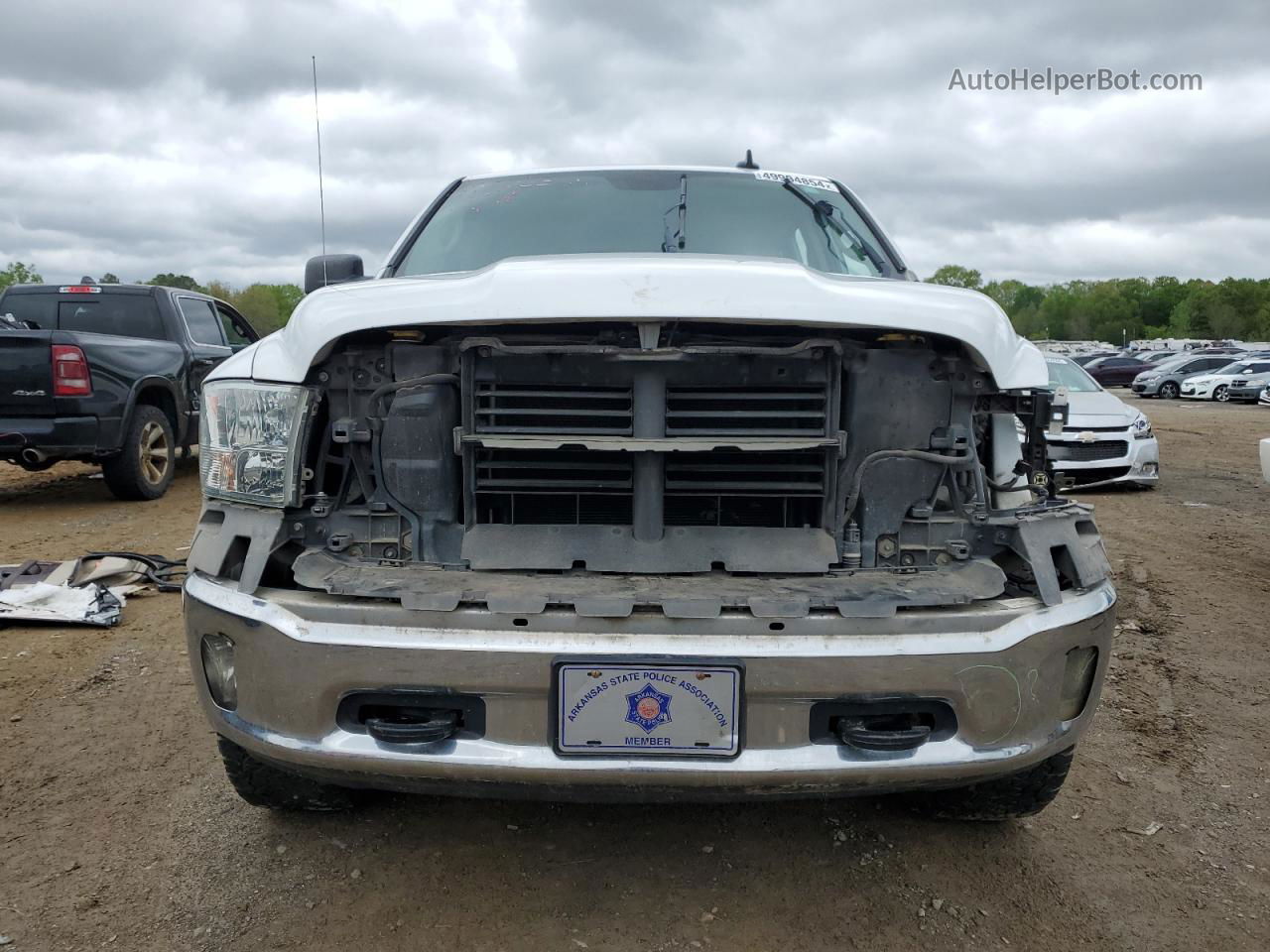 2015 Ram 1500 Slt White vin: 3C6RR7LT1FG574727