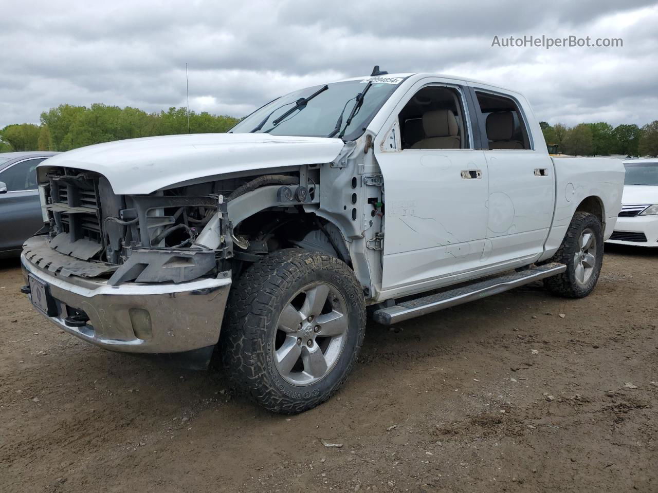 2015 Ram 1500 Slt White vin: 3C6RR7LT1FG574727