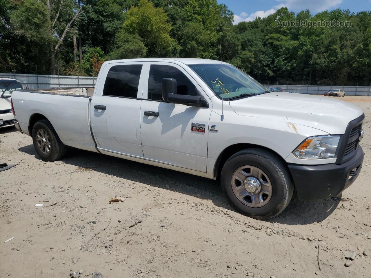 2012 Dodge Ram 2500 St Белый vin: 3C6TD4HL3CG131258