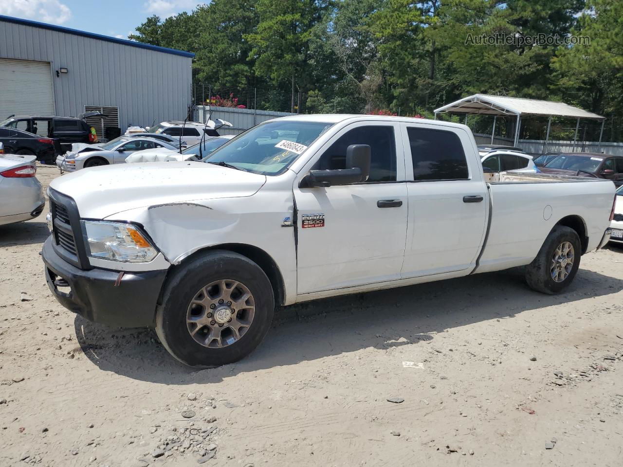 2012 Dodge Ram 2500 St Белый vin: 3C6TD4HL3CG131258