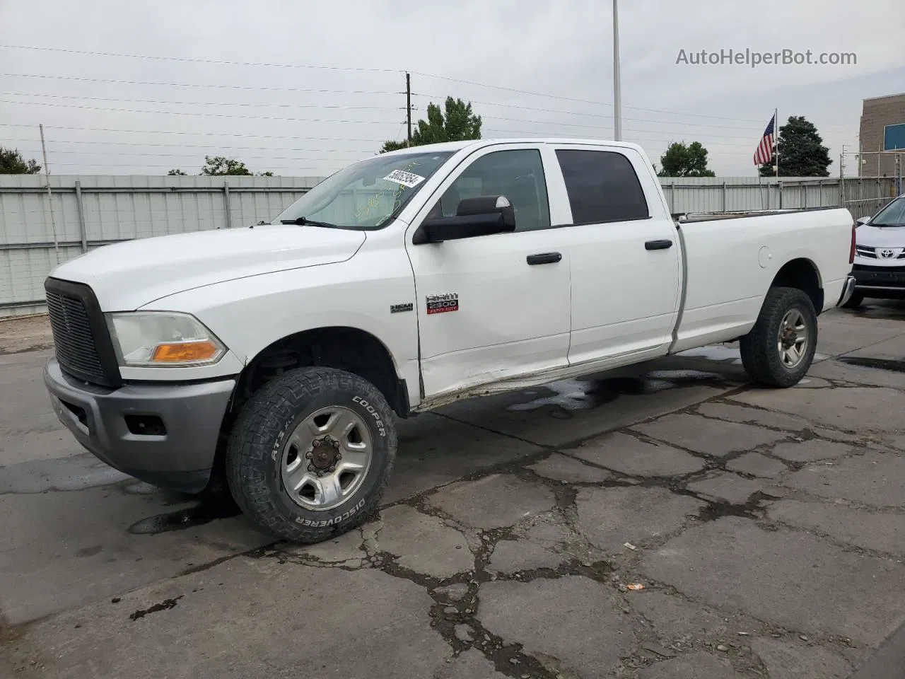 2012 Dodge Ram 2500 St Белый vin: 3C6TD5HT5CG145460