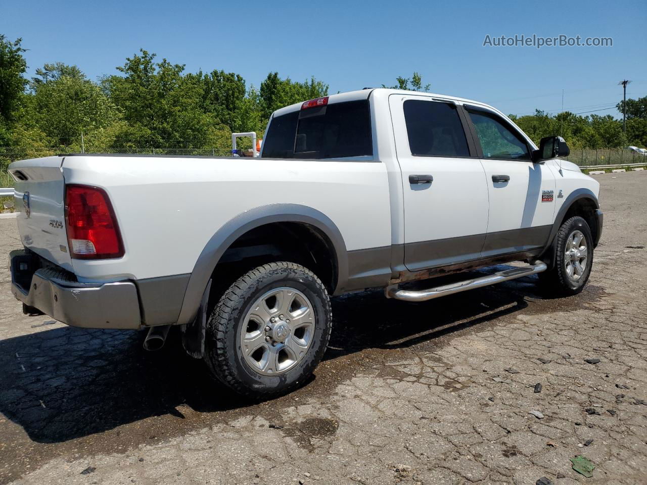 2012 Dodge Ram 2500 Slt White vin: 3C6UD5DL4CG173700