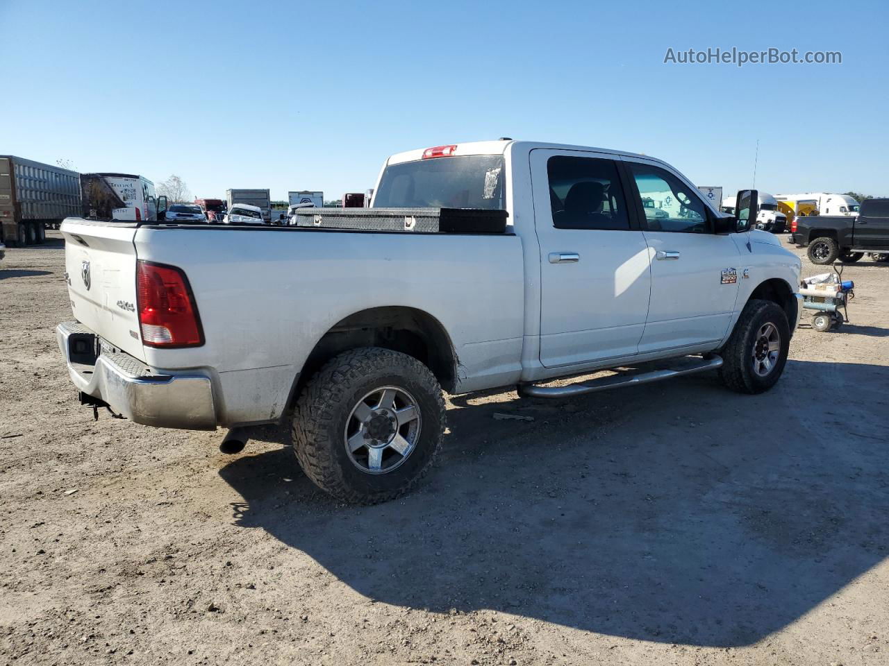 2012 Dodge Ram 2500 Slt White vin: 3C6UD5DL5CG283512