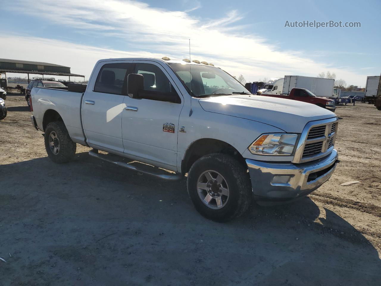 2012 Dodge Ram 2500 Slt White vin: 3C6UD5DL5CG283512