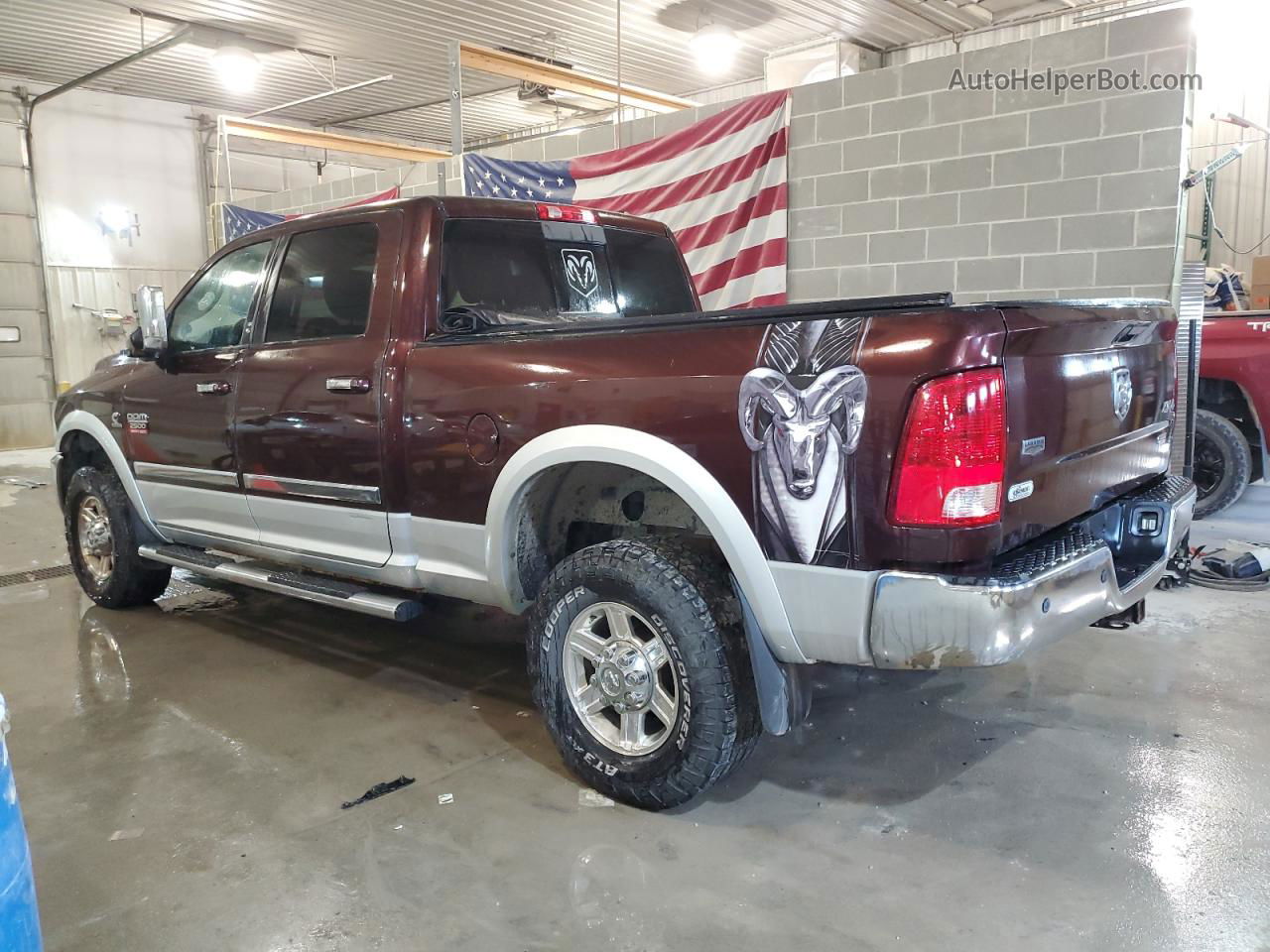 2012 Dodge Ram 2500 Laramie Burgundy vin: 3C6UD5FL7CG137786