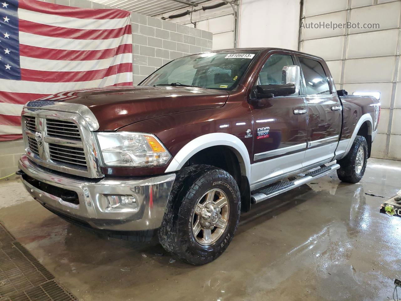 2012 Dodge Ram 2500 Laramie Burgundy vin: 3C6UD5FL7CG137786