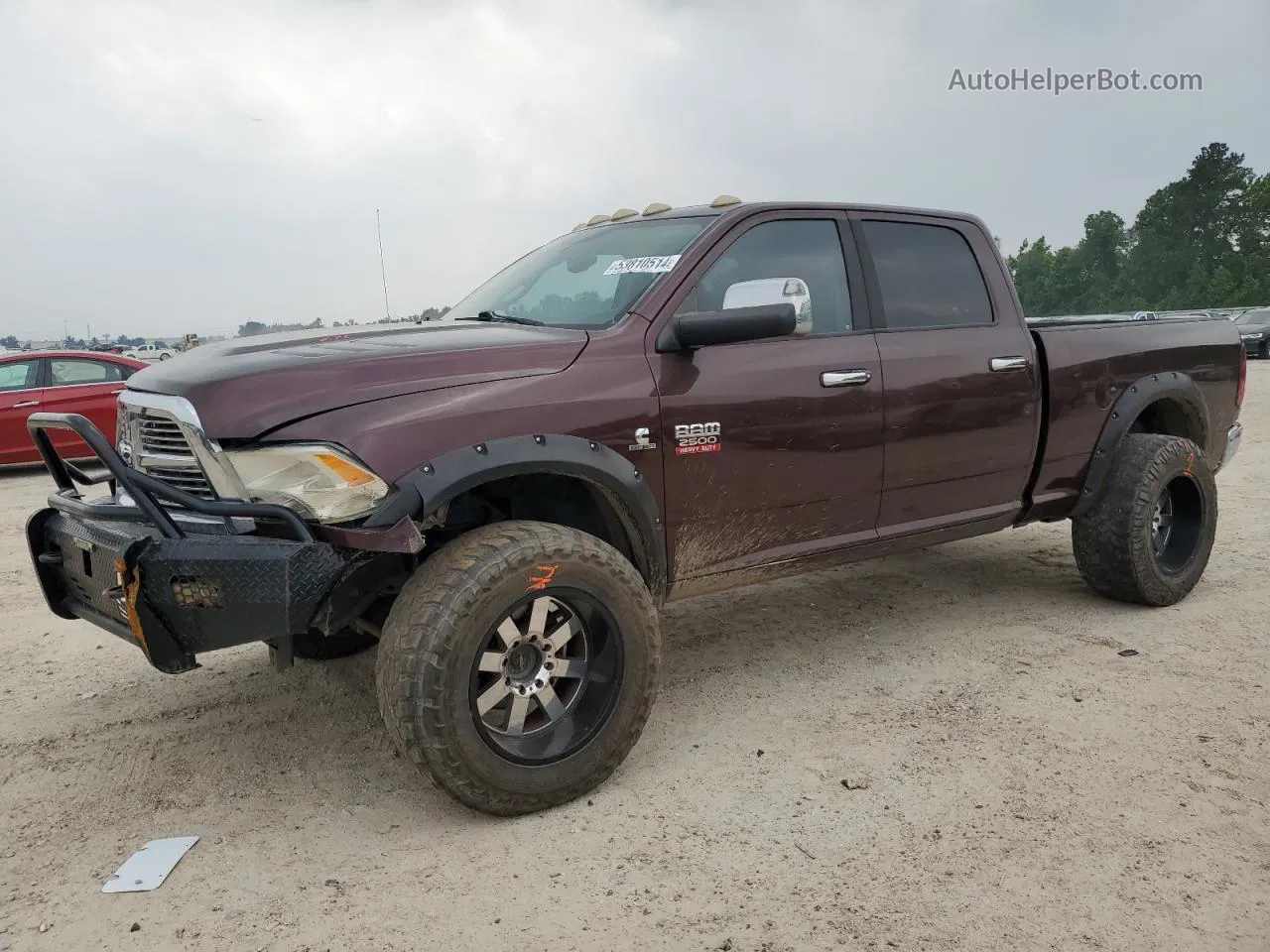 2012 Dodge Ram 2500 Laramie Burgundy vin: 3C6UD5FL7CG214818