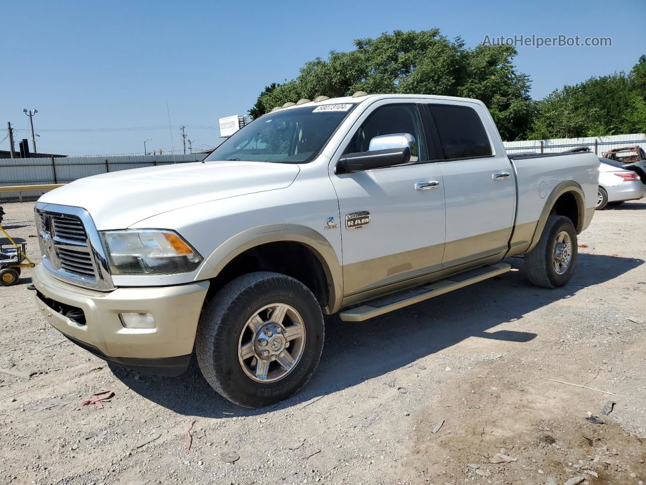 2012 Dodge Ram 2500 Longhorn White vin: 3C6UD5GL4CG333957