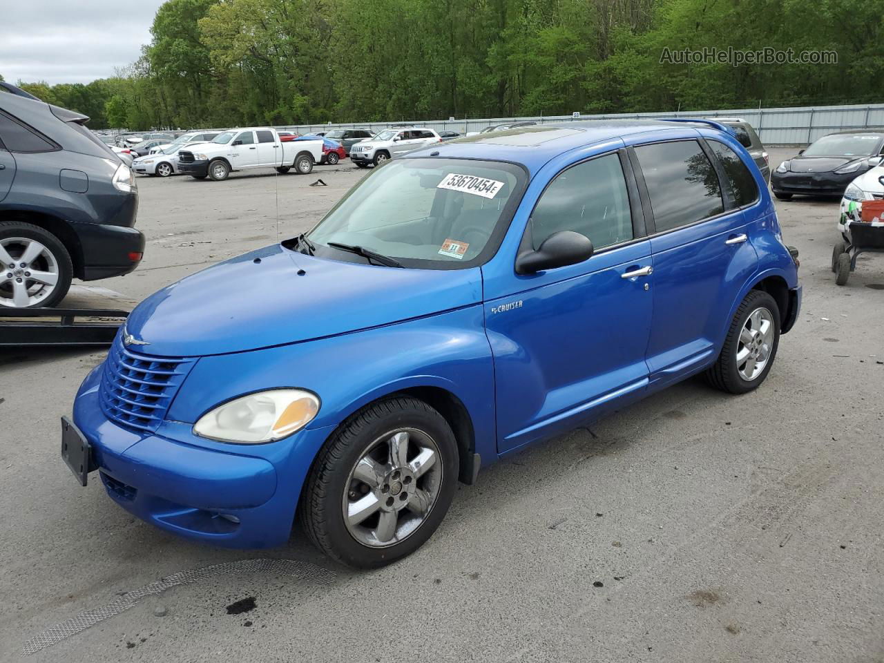 2004 Chrysler Pt Cruiser Limited Blue vin: 3C8FY68874T257714