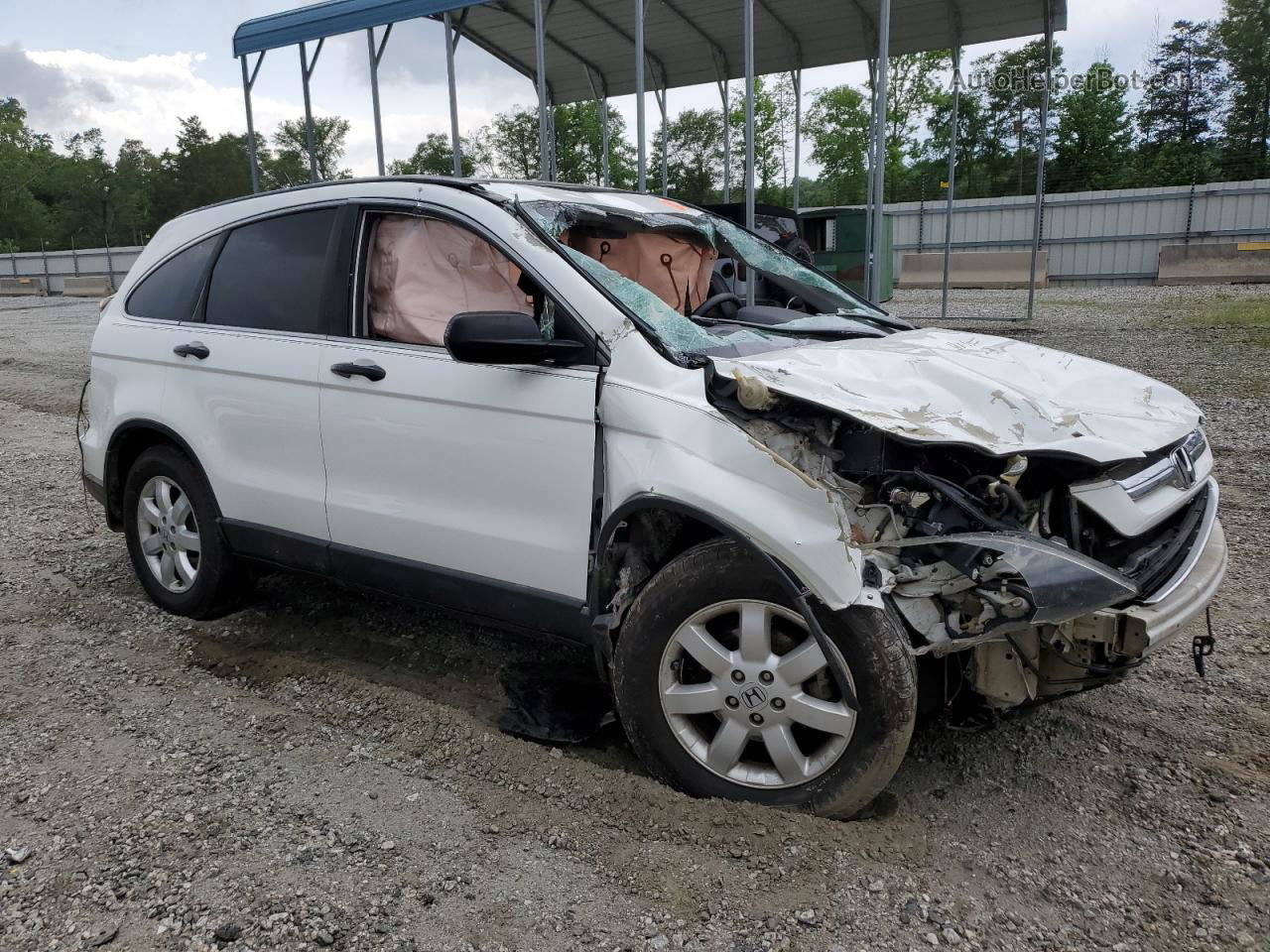 2009 Honda Cr-v Ex White vin: 3CZRE38509G700484