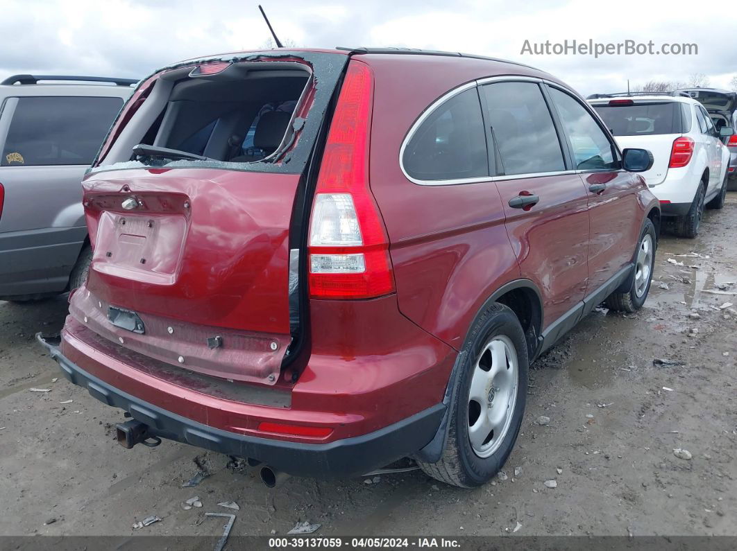 2010 Honda Cr-v Lx Burgundy vin: 3CZRE3H39AG705797